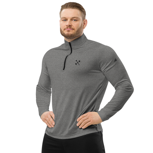 FitBirdie Golf x Adidas Golf Quarter Zip Pullover - Grey