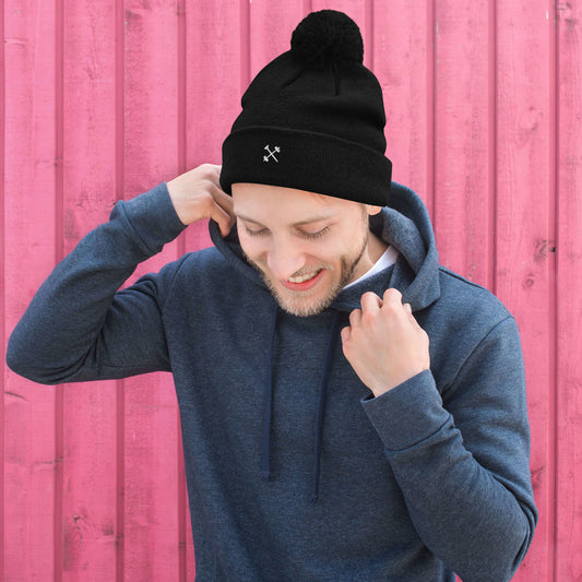 FitBirdie Winter Golf Pom-Pom Hat - Black