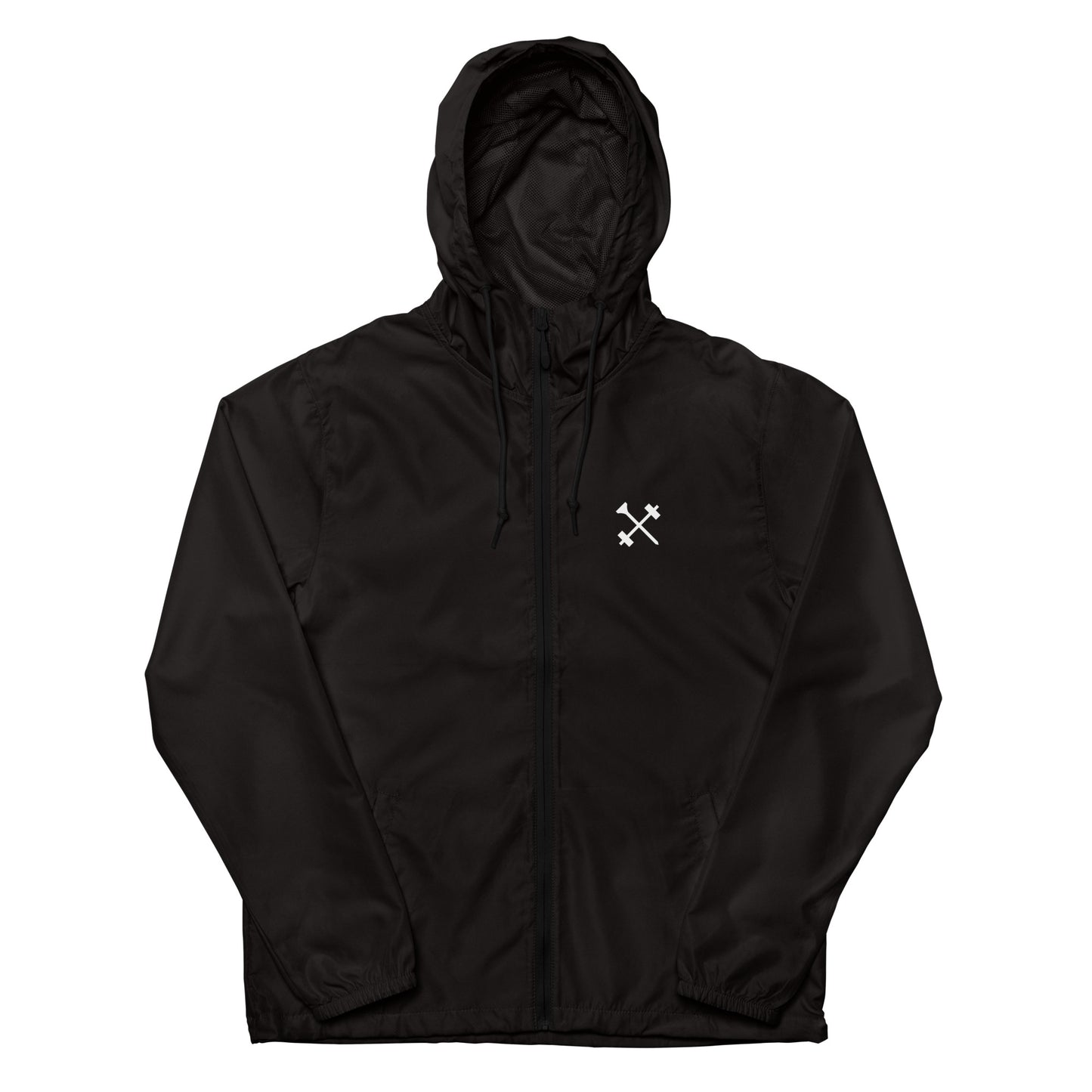 FitBirdie Lightweight Zip-Up Windbreaker Golf Jacket - Black