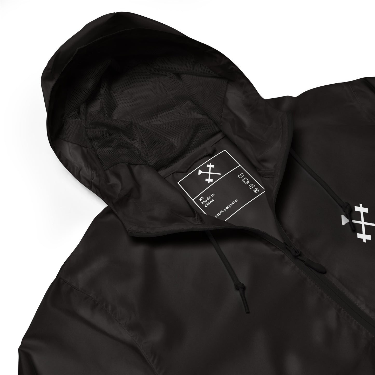 FitBirdie Lightweight Zip-Up Windbreaker Golf Jacket - Black