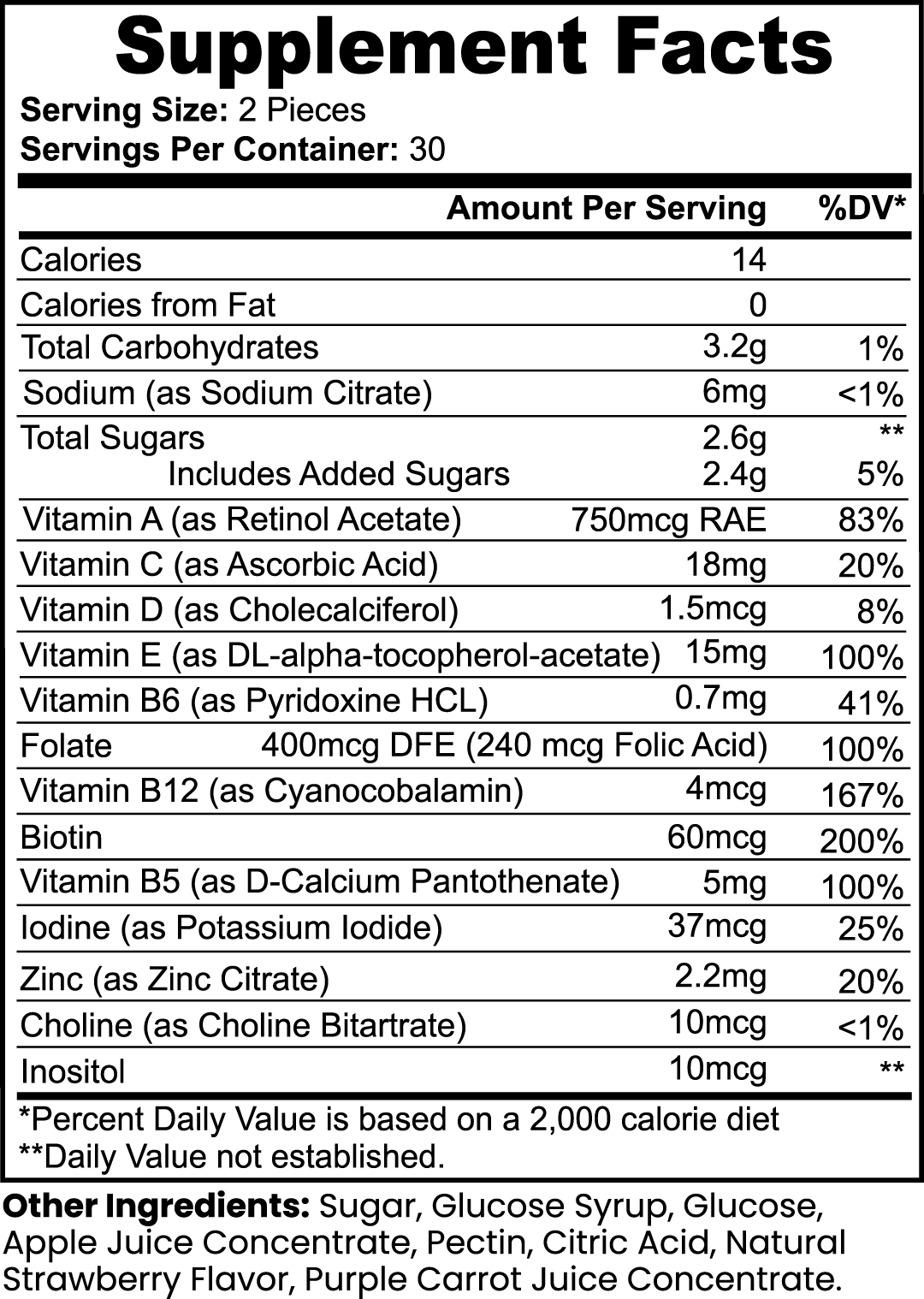 DAILY MULTIVITAMIN GUMMIES (ADULT)