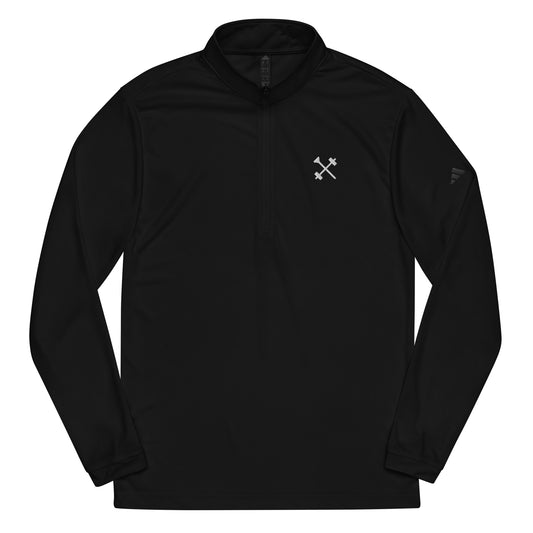 FitBirdie Golf x Adidas Golf Quarter Zip Pullover - Black