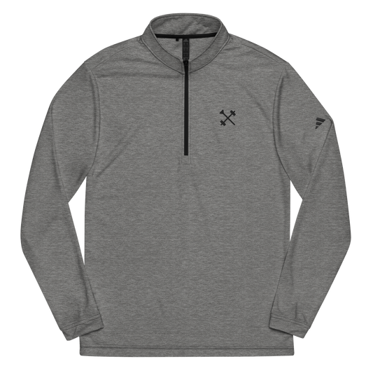 FitBirdie Golf x Adidas Golf Quarter Zip Pullover - Grey