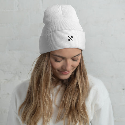 FitBirdie Spring + Fall Warm Golf Beanie - White