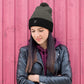 FitBirdie Winter Golf Pom-Pom Hat - Black