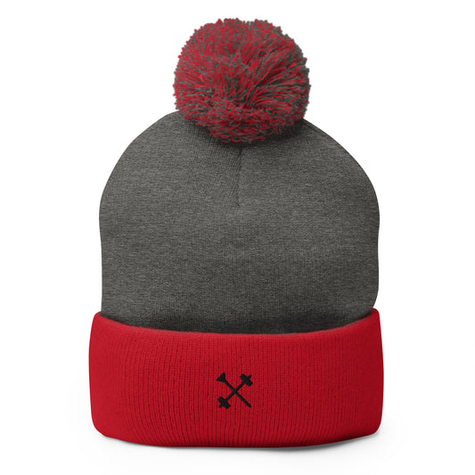 FitBirdie Winter Golf Pom-Pom Hat - GOAT Red