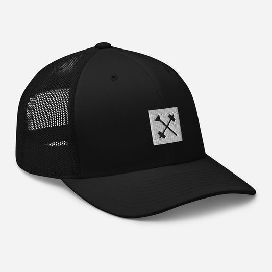 FitBirdie Golf Snapback Trucker Hat - Black x White (LIMITED EDITION)