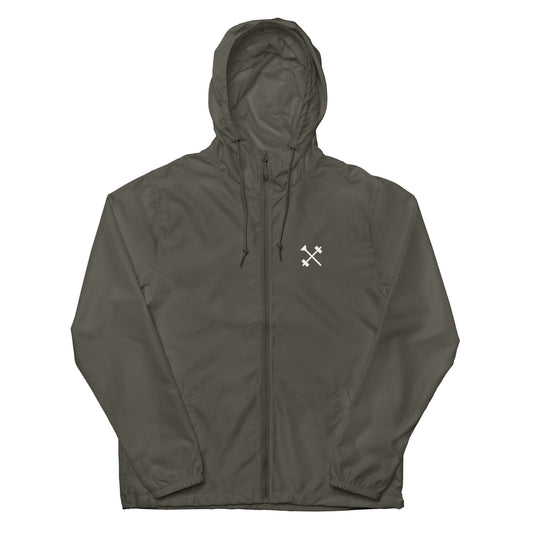 FitBirdie Lightweight Zip-Up Windbreaker Golf Jacket - Graphite Grey
