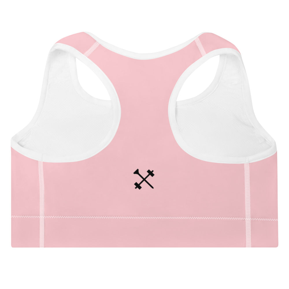 Pink Par Padded Sports Bra - FitBirdie Golf™