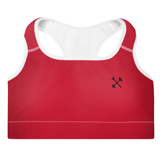 Red Par Padded Sports Bra - FitBirdie Golf™