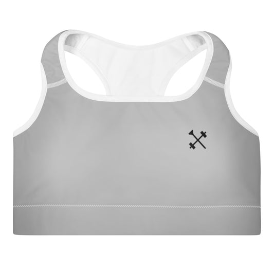 Grey Par Padded Sports Bra - FitBirdie Golf™