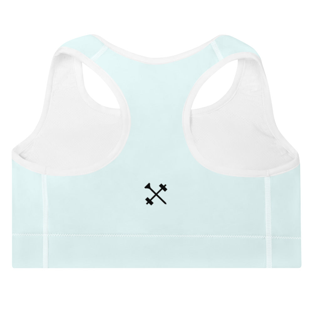 Light Blue Par Padded Sports Bra - FitBirdie Golf™