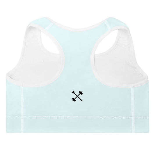 Light Blue Par Padded Sports Bra - FitBirdie Golf™