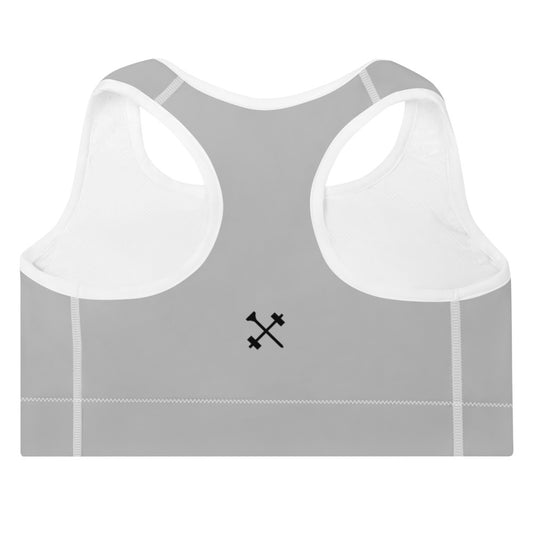 Grey Par Padded Sports Bra - FitBirdie Golf™