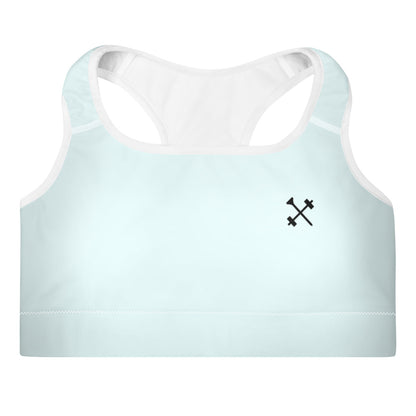 Light Blue Par Padded Sports Bra - FitBirdie Golf™